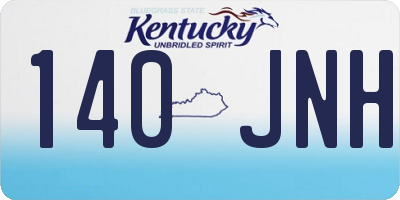 KY license plate 140JNH