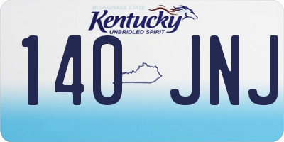 KY license plate 140JNJ