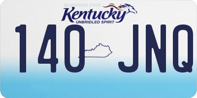 KY license plate 140JNQ