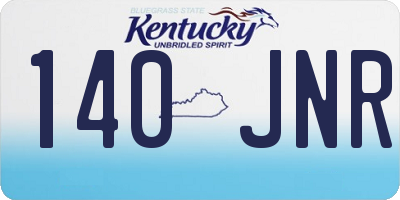 KY license plate 140JNR