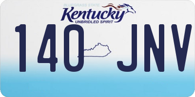 KY license plate 140JNV
