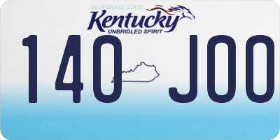 KY license plate 140JOO