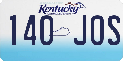 KY license plate 140JOS