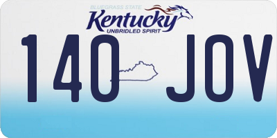 KY license plate 140JOV