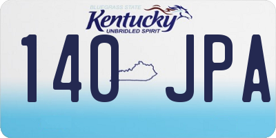 KY license plate 140JPA