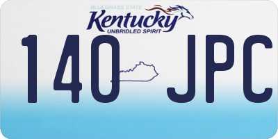 KY license plate 140JPC