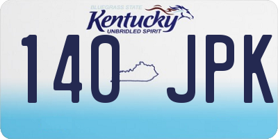KY license plate 140JPK