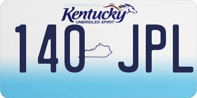 KY license plate 140JPL