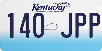 KY license plate 140JPP