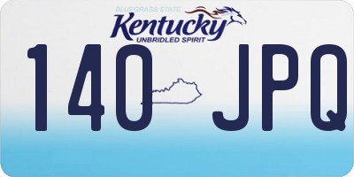 KY license plate 140JPQ