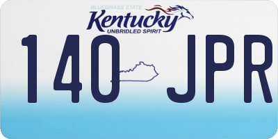 KY license plate 140JPR