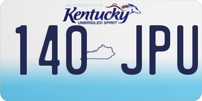 KY license plate 140JPU