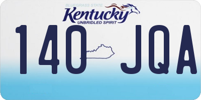 KY license plate 140JQA
