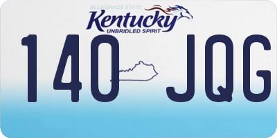 KY license plate 140JQG