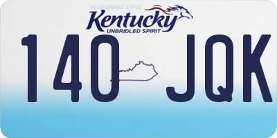 KY license plate 140JQK