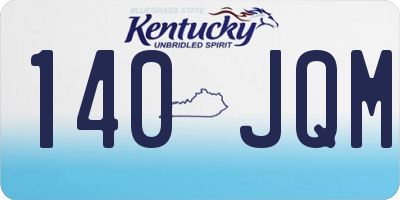 KY license plate 140JQM