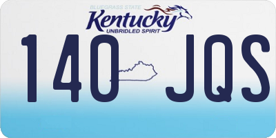 KY license plate 140JQS