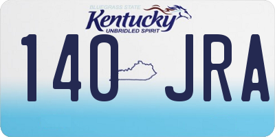 KY license plate 140JRA