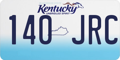 KY license plate 140JRC