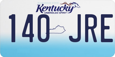 KY license plate 140JRE