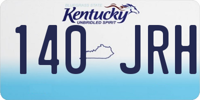 KY license plate 140JRH