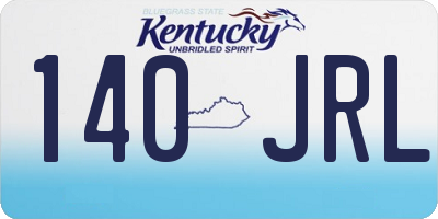 KY license plate 140JRL