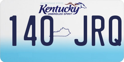 KY license plate 140JRQ