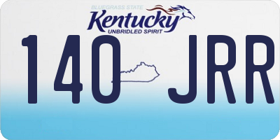 KY license plate 140JRR