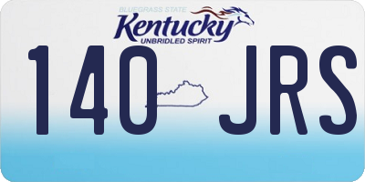 KY license plate 140JRS