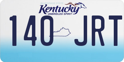 KY license plate 140JRT