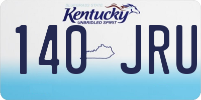 KY license plate 140JRU