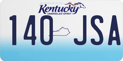KY license plate 140JSA
