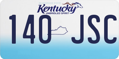 KY license plate 140JSC