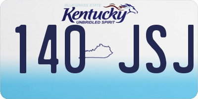 KY license plate 140JSJ