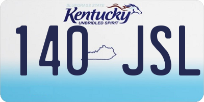 KY license plate 140JSL