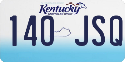 KY license plate 140JSQ