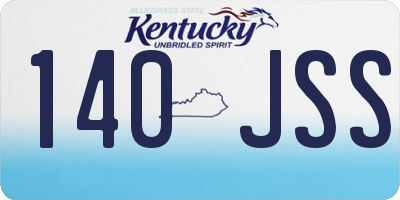 KY license plate 140JSS