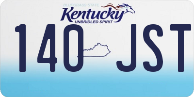 KY license plate 140JST