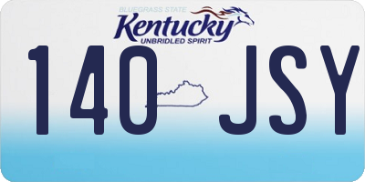 KY license plate 140JSY