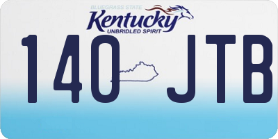 KY license plate 140JTB