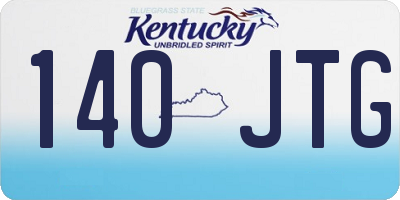 KY license plate 140JTG