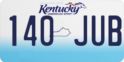 KY license plate 140JUB