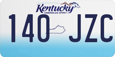 KY license plate 140JZC