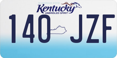 KY license plate 140JZF