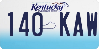 KY license plate 140KAW