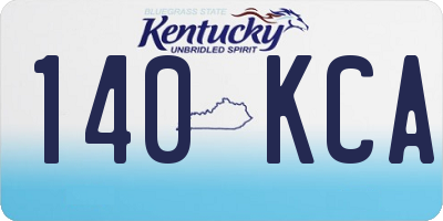 KY license plate 140KCA