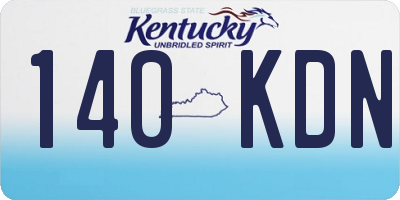 KY license plate 140KDN