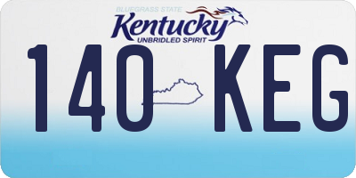 KY license plate 140KEG