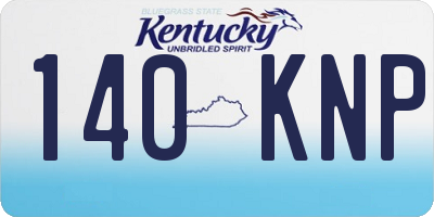 KY license plate 140KNP