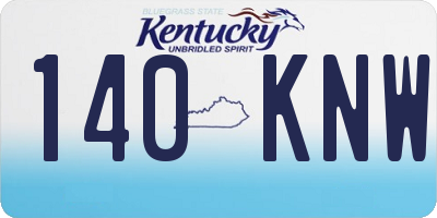 KY license plate 140KNW
